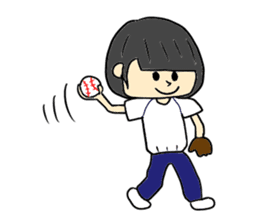 Bob hair girls sticker #12418914