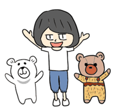 Bob hair girls sticker #12418917