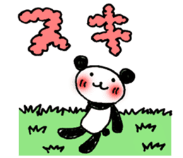 Hand-painted panda 5 sticker #12419409