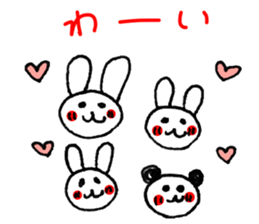 Hand-painted panda 5 sticker #12419413