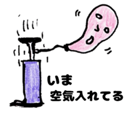 Balloon woman Japanese Sricker sticker #12419890