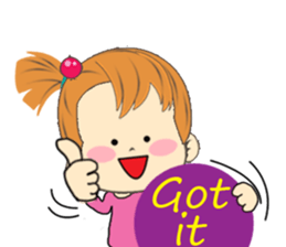 A Little Cute and Lovely Girl, Messages2 sticker #12419943