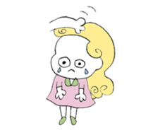 Pretty girls with a cat sticker #12422093