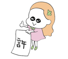 Pretty girls with a cat sticker #12422103