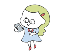 Pretty girls with a cat sticker #12422106