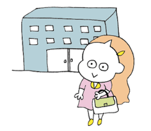 Pretty girls with a cat sticker #12422109