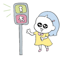 Pretty girls with a cat sticker #12422113