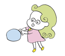 Pretty girls with a cat sticker #12422125