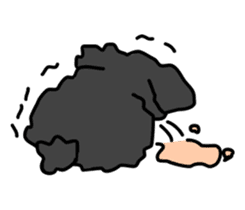 Black Toy Poodle YOMOGI sticker #12423140