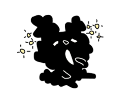 Black Toy Poodle YOMOGI sticker #12423142