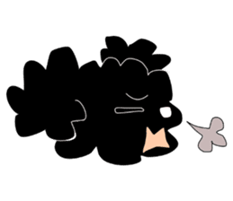 Black Toy Poodle YOMOGI sticker #12423149