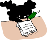 Black Toy Poodle YOMOGI sticker #12423150