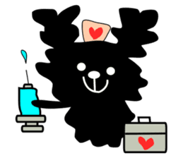Black Toy Poodle YOMOGI sticker #12423153