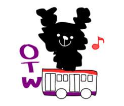 Black Toy Poodle YOMOGI sticker #12423154