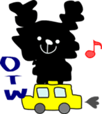 Black Toy Poodle YOMOGI sticker #12423155