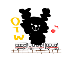 Black Toy Poodle YOMOGI sticker #12423156