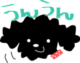 Black Toy Poodle YOMOGI sticker #12423160