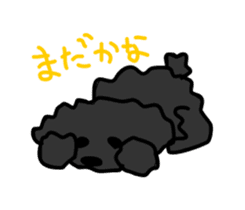 Black Toy Poodle YOMOGI sticker #12423167