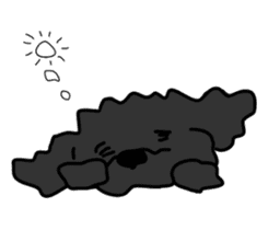 Black Toy Poodle YOMOGI sticker #12423170