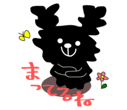 Black Toy Poodle YOMOGI sticker #12423172
