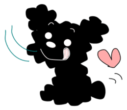 Black Toy Poodle YOMOGI sticker #12423173
