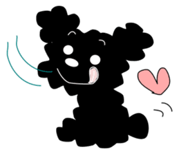 Black Toy Poodle YOMOGI sticker #12423173