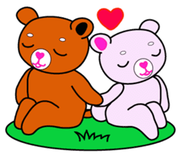 Couple of the cute bear sticker #12424024