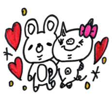 lovely bu-chan with bo-kun part2. sticker #12424340