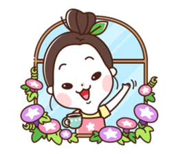 flower shop girl sticker #12424526