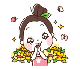 flower shop girl sticker #12424528