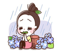 flower shop girl sticker #12424533