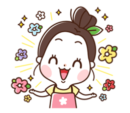 flower shop girl sticker #12424534