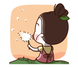 flower shop girl sticker #12424535