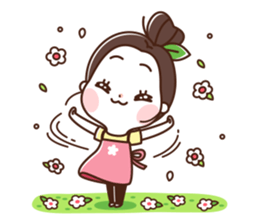 flower shop girl sticker #12424536