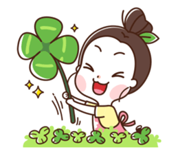 flower shop girl sticker #12424538