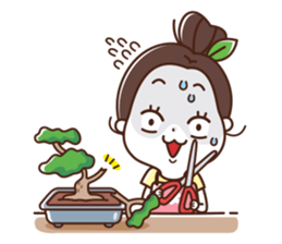 flower shop girl sticker #12424539