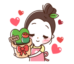 flower shop girl sticker #12424541