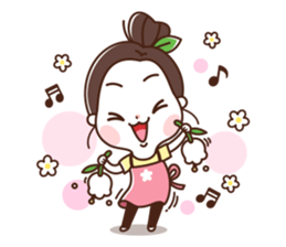 flower shop girl sticker #12424545