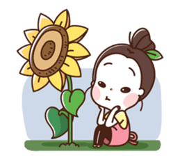 flower shop girl sticker #12424547