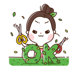 flower shop girl sticker #12424548