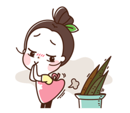 flower shop girl sticker #12424549
