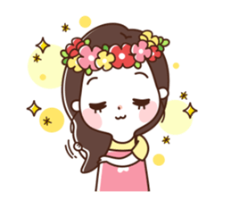 flower shop girl sticker #12424555