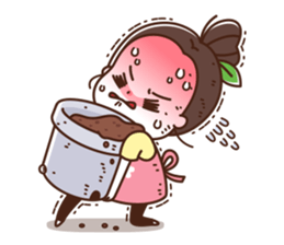 flower shop girl sticker #12424556