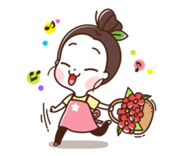 flower shop girl sticker #12424557