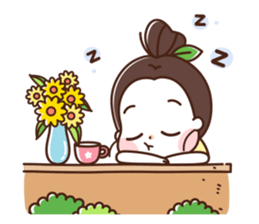 flower shop girl sticker #12424561