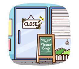 flower shop girl sticker #12424564