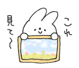 Rabbit ear is closer2 sticker #12425602