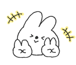 Rabbit ear is closer2 sticker #12425609