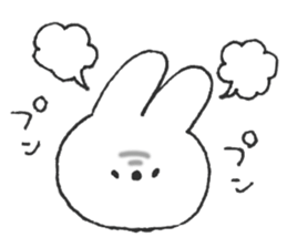 Rabbit ear is closer2 sticker #12425625