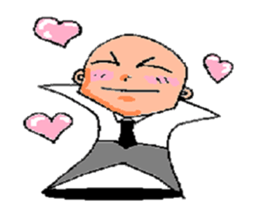 headbig longuface salaryman sticker #12427028